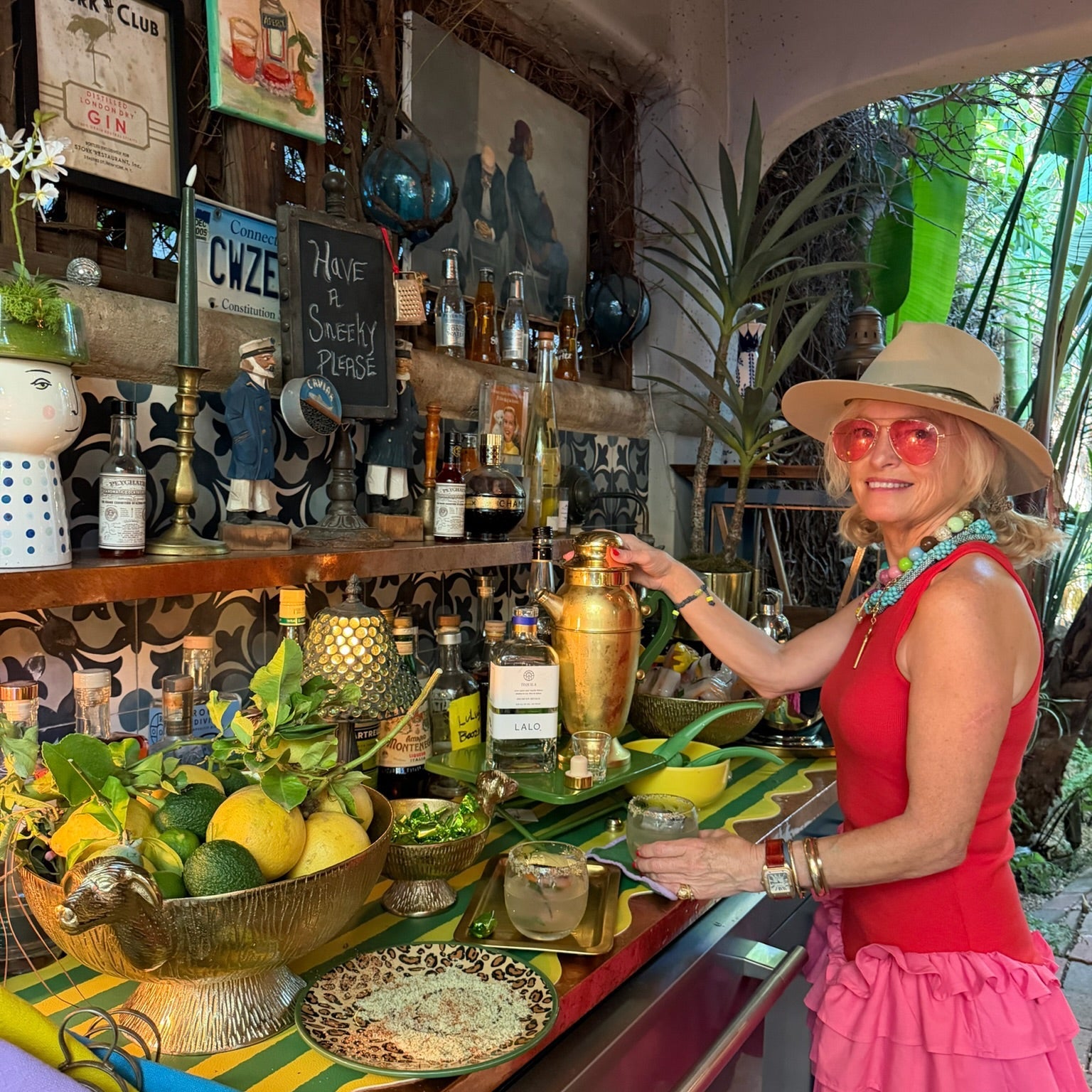 The Art of Hosting with Lulu Powers: The Round Top Finds Chartreuse Margarita