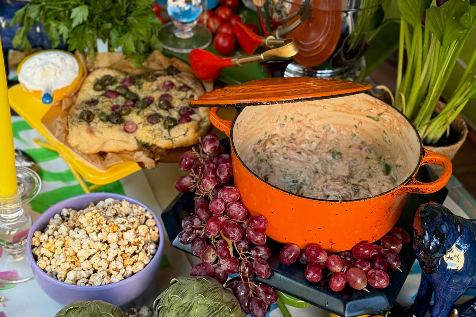 Texas Caviar, Queso, and a Little Vintage Silver: Hosting in Round Top with Lulu Powers