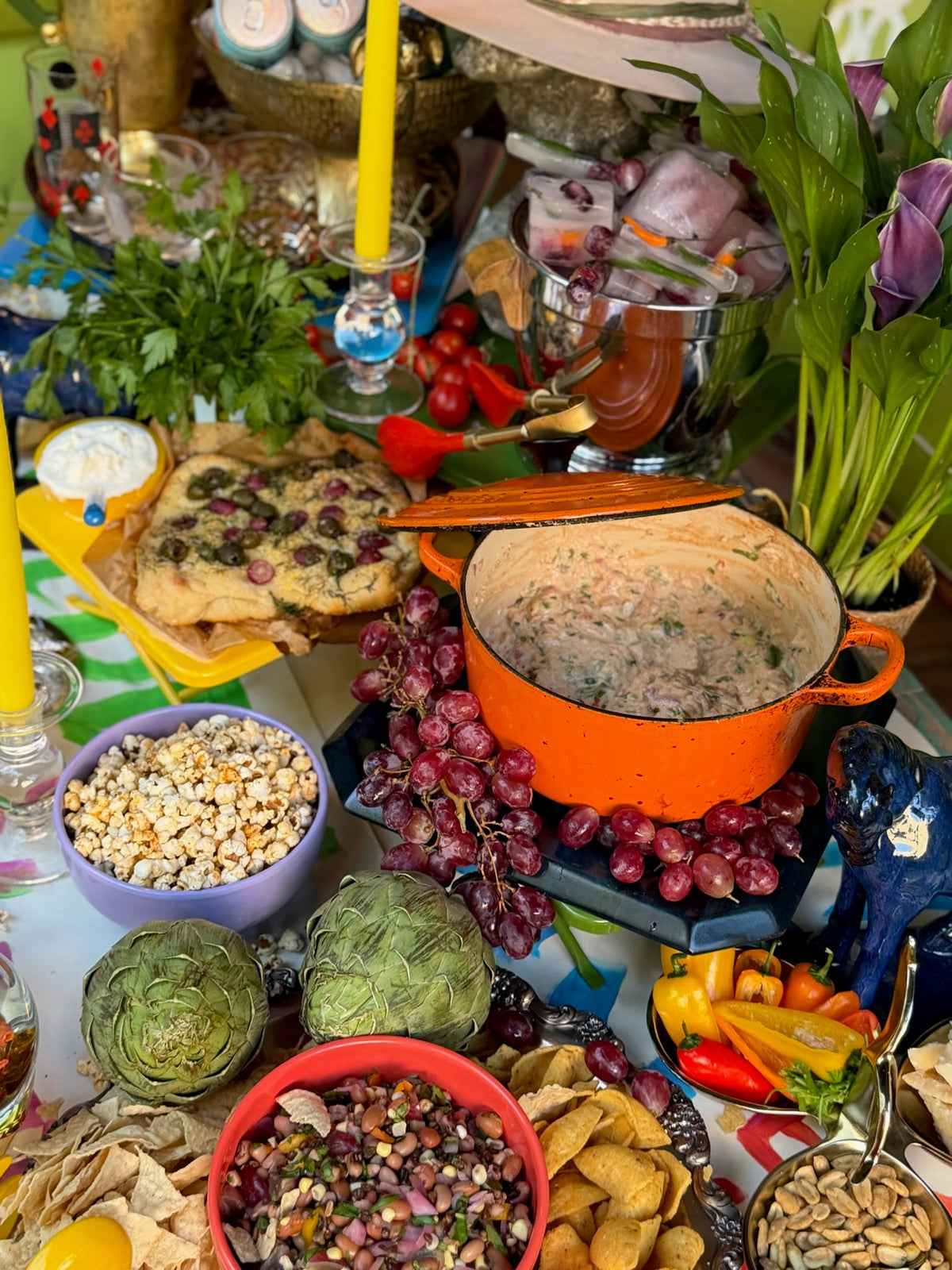 Texas Caviar, Queso, and a Little Vintage Silver: Hosting in Round Top with Lulu Powers